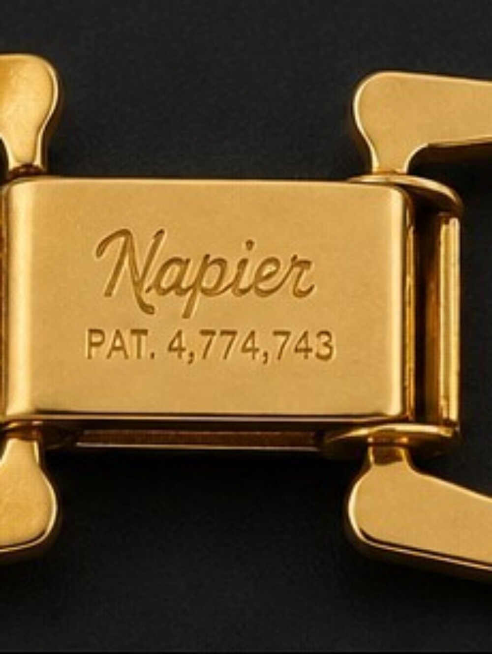 Vintage Napier Gold Tone Panther Link Cleopatra Collar Necklace Signed 16" - Picture 8 of 10
